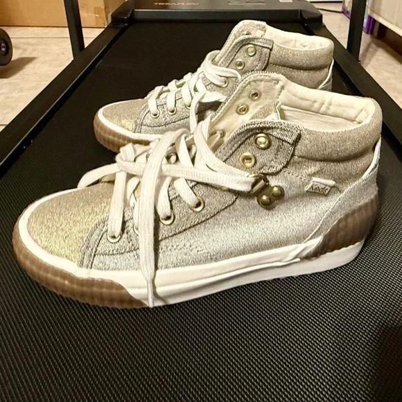 Keds Demi TRX Mid Metallic Canvas Sneakers WF66013, Size 6 - Picture 3 of 4